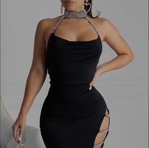 Sequins Choker Party Dress